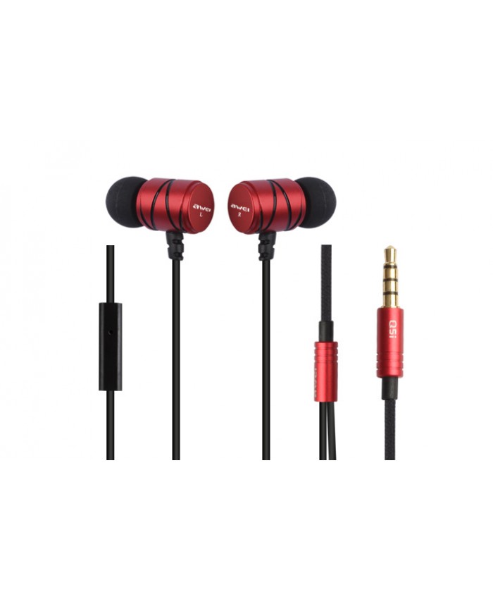 Awei Steelseries Q5I Metal Stereo Earphone Super Bass Headset with MIC
